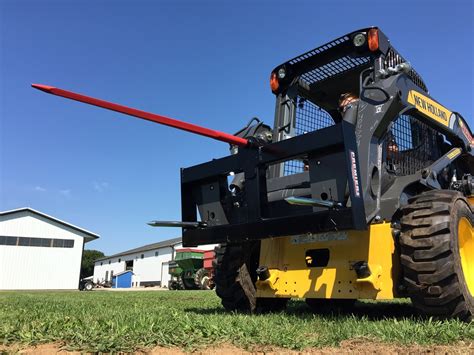 round bale grapple for skid steer|skid steer bale spear.